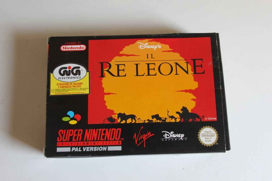 Super Nintendo Vintage IL RE LEONE Disney videogame PAL ITA GIG snsp-p-alkp-ita