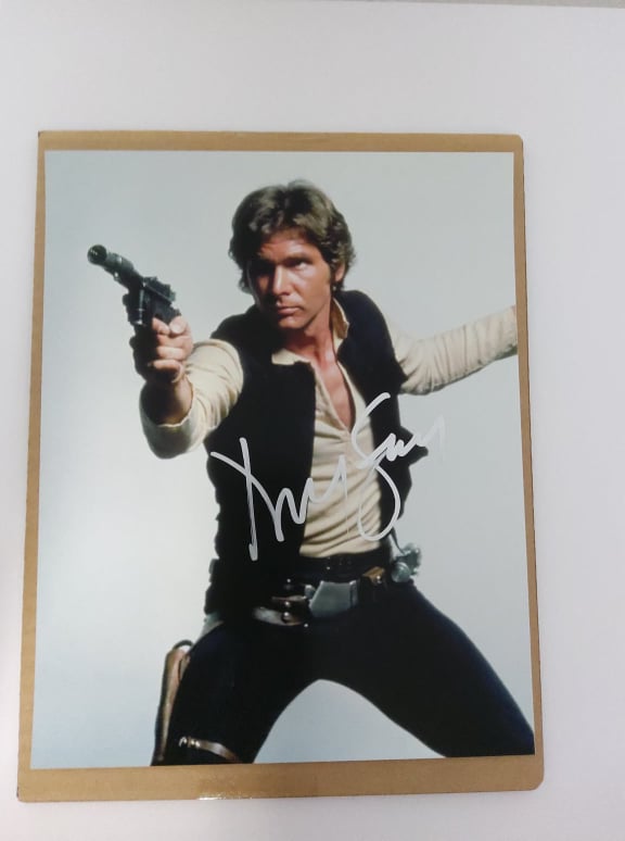 FOTO Harrison Ford Star Wars Han SOLO Autografata Signed + COA Photo Harrison Ford Star Wars Han SOL