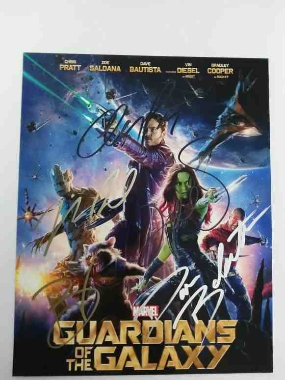 FOTO Guardians of the Galaxy Autografata Signed + COA Photo Guardians of the Galaxy Autografato Sign