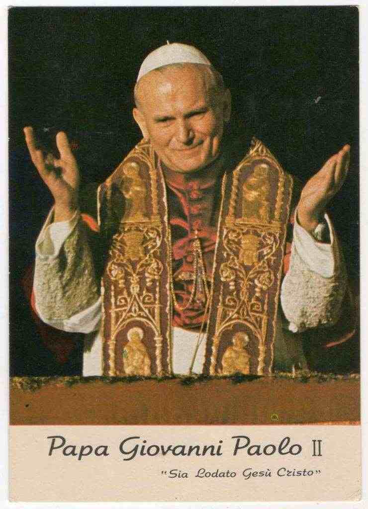 Foto Formato Cartolina di Papa Giovanni Paolo II