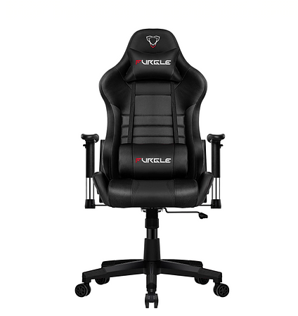 POLTRONA SEDIA DA UFFICIO SPORTIVA GAMING ERGONOMICA CON BRACCIOLI PELLE NERA