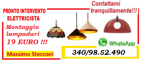MONTAGGIO LAMPADARIO APPLIQUE CON 19 EURO A ROMA