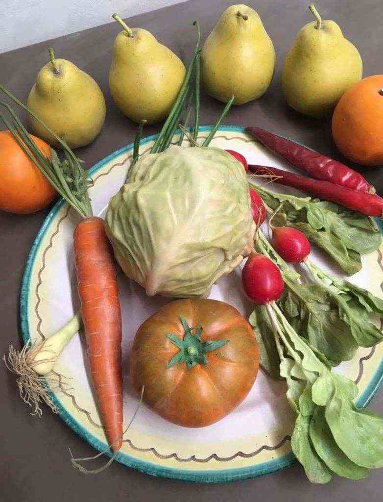 Frutta e verdura in plastica