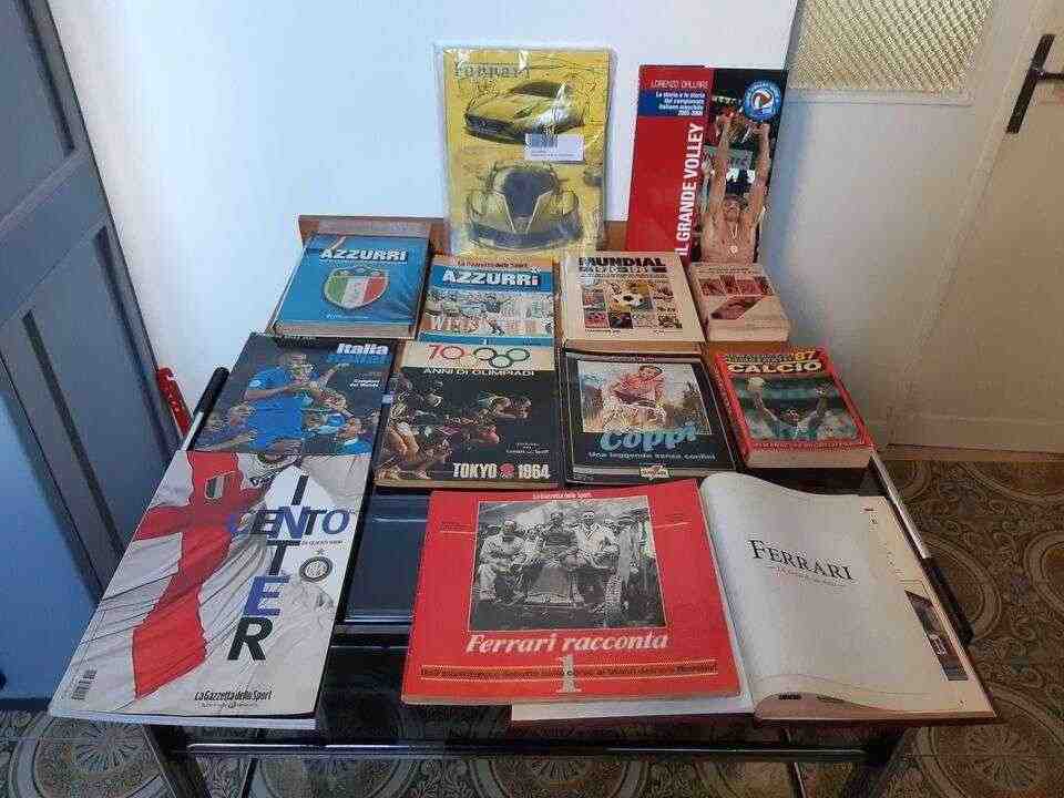 Libri sportivi, Italia/Mondiali/Calcio/Ferrari/Coppi/Olimpiadi/Volley etc..