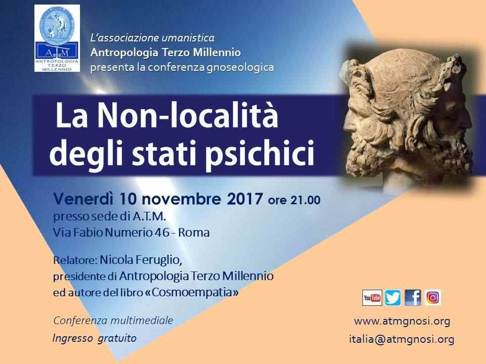 LA NON-LOCALITÁ DEGLI STATI PSICHICI (conferenza gnoseologica)